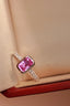 14K GOLD 1.34 CTW NATURAL PADPARADSCHA SAPPHIRE & DIAMOND RING