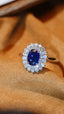 14K GOLD 1.64 CTW NATURAL SAPPHIRE & DIAMOND RING