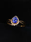 14K GOLD 0.69 CT NATURAL SAPPHIRE & DIAMOND RING