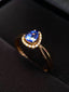 14K GOLD 0.69 CT NATURAL SAPPHIRE & DIAMOND RING