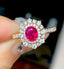 14K GOLD 1.73 CTW NATURAL RUBY & DIAMOND RING