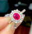14K GOLD 1.73 CTW NATURAL RUBY & DIAMOND RING