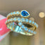 14K GOLD 0.98 CTW NATURAL SAPPHIRE & DIAMOND RING