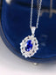 14K GOLD 1.64 CTW NATURAL SAPPHIRE & DIAMOND NECKLACE