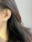 14K GOLD 0.62 CTW NATURAL YELLOW DIAMOND & DIAMOND EARRINGS
