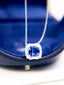 14K GOLD 1.71 CTW NATURAL SAPPHIRE & DIAMOND NECKLACE
