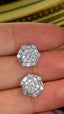 14K GOLD 0.9 CT NATURAL H DIAMOND EARRINGS