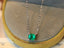 14K GOLD 0.7 CT VIVID GREEN NATURAL EMERALD NECKLACE