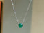 14K GOLD 0.7 CT VIVID GREEN NATURAL EMERALD NECKLACE