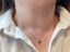 14K GOLD 0.7 CT VIVID GREEN NATURAL EMERALD NECKLACE