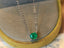 14K GOLD 0.7 CT VIVID GREEN NATURAL EMERALD NECKLACE