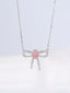 14K GOLD 0.25 CTW NATURAL PINK DIAMOND & DIAMOND NECKLACE
