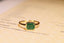 14K GOLD 1.78 CT VIVID GREEN NATURAL EMERALD RING