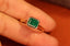 14K GOLD 1.78 CT VIVID GREEN NATURAL EMERALD RING