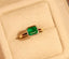 14K GOLD 1.78 CT VIVID GREEN NATURAL EMERALD RING