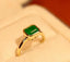 14K GOLD 1.78 CT VIVID GREEN NATURAL EMERALD RING