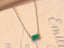 14K GOLD 0.91 CTW VIVID GREEN NATURAL EMERALD & DIAMOND NECKLACE