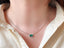 14K GOLD 0.91 CTW VIVID GREEN NATURAL EMERALD & DIAMOND NECKLACE