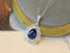 14K GOLD 1.66 CTW NATURAL SAPPHIRE & DIAMOND PENDANT( WITHOUT CHAIN )