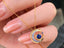 14K GOLD 0.55 CTW NATURAL SAPPHIRE & SAPPHIRE PENDANT( WITHOUT CHAIN )