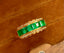 14K GOLD 1.2 CT VIVID GREEN NATURAL EMERALD & DIAMOND RING