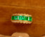 14K GOLD 1.2 CT VIVID GREEN NATURAL EMERALD & DIAMOND RING