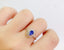 14K GOLD 0.7 CT NATURAL SAPPHIRE & SAPPHIRE RING