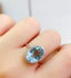 14K GOLD 5.22 CT NATURAL AQUAMARINE & DIAMOND RING