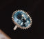 14K GOLD 5.22 CT NATURAL AQUAMARINE & DIAMOND RING