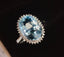 14K GOLD 5.22 CT NATURAL AQUAMARINE & DIAMOND RING