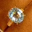 14K GOLD 6.75 CT NATURAL AQUAMARINE & DIAMOND RING