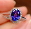 14K GOLD 1.2 CT NATURAL TANZANITE & DIAMOND RING