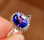 14K GOLD 1.2 CT NATURAL TANZANITE & DIAMOND RING