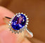 14K GOLD 1.2 CT NATURAL TANZANITE & DIAMOND RING