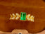 14K GOLD 0.55 CT VIVID GREEN NATURAL EMERALD & DIAMOND RING