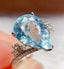 14K GOLD 3.58 CT NATURAL AQUAMARINE & DIAMOND RING