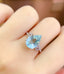 14K GOLD 3.58 CT NATURAL AQUAMARINE & DIAMOND RING