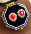 14K GOLD 1.2 CT NATURAL RUBY & DIAMOND EARRINGS