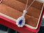 14K GOLD 1.54 CTW NATURAL SAPPHIRE & DIAMOND PENDANT( WITHOUT CHAIN )
