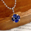 14K GOLD 1.5 CT NATURAL SAPPHIRE & SAPPHIRE PENDANT( WITHOUT CHAIN )