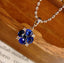 14K GOLD 1.5 CT NATURAL SAPPHIRE & SAPPHIRE PENDANT( WITHOUT CHAIN )