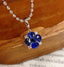 14K GOLD 1.5 CT NATURAL SAPPHIRE & SAPPHIRE PENDANT( WITHOUT CHAIN )