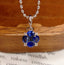 14K GOLD 1.5 CT NATURAL SAPPHIRE & SAPPHIRE PENDANT( WITHOUT CHAIN )