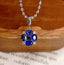 14K GOLD 1.5 CT NATURAL SAPPHIRE & SAPPHIRE PENDANT( WITHOUT CHAIN )