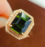 14K GOLD 2.5 CT NATURAL TOURMALINE & DIAMOND RING