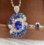 14K GOLD 2.1 CT NATURAL SAPPHIRE & DIAMOND RING/PENDANT( WITHOUT CHAIN )