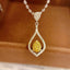 14K GOLD 0.27 CT NATURAL YELLOW DIAMOND & DIAMOND PENDANT( WITHOUT CHAIN )