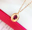 14K GOLD 0.5 CT NATURAL RUBY PENDANT( WITHOUT CHAIN )
