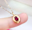 14K GOLD 0.5 CT NATURAL RUBY PENDANT( WITHOUT CHAIN )