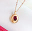 14K GOLD 0.5 CT NATURAL RUBY PENDANT( WITHOUT CHAIN )